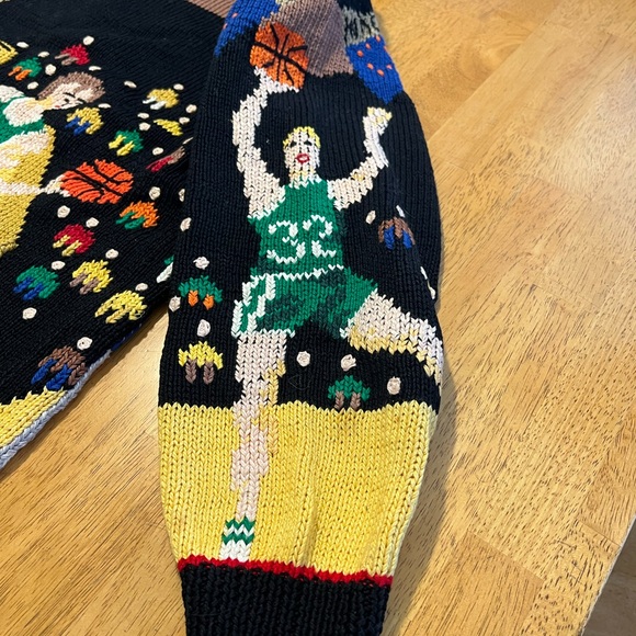 Vintage Berek Marta D Hand Knitted Basketball Sweater - Picture 3 of 5